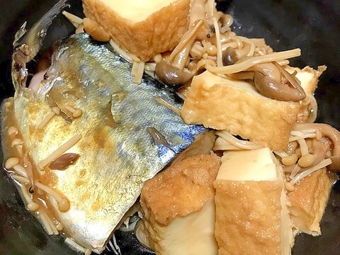 レンチンで作る♪サバと厚揚げの味噌煮